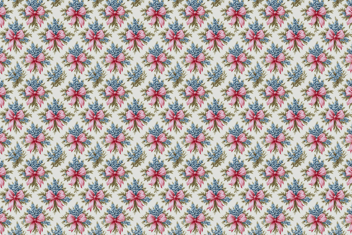 Satin and Slander: Vintage Bow Floral Wrapping Paper