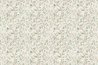 Elegant vintage botanical pattern with delicate sage green leafy branches on a warm cream background.