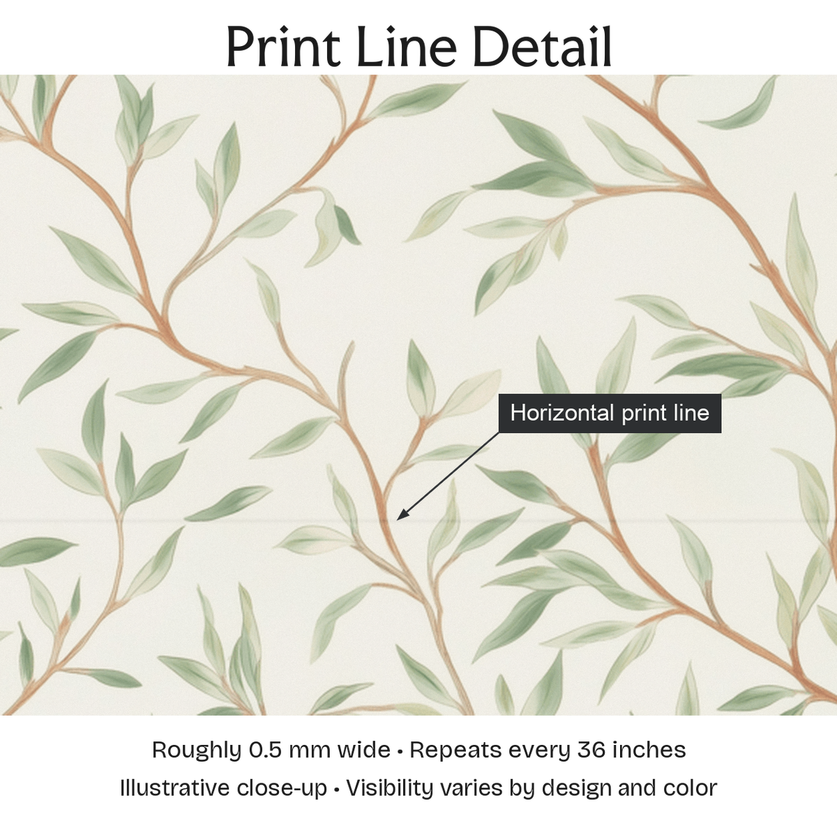 938988 — Print Line Detail. Illustrative close-up; visibility varies by design and color.