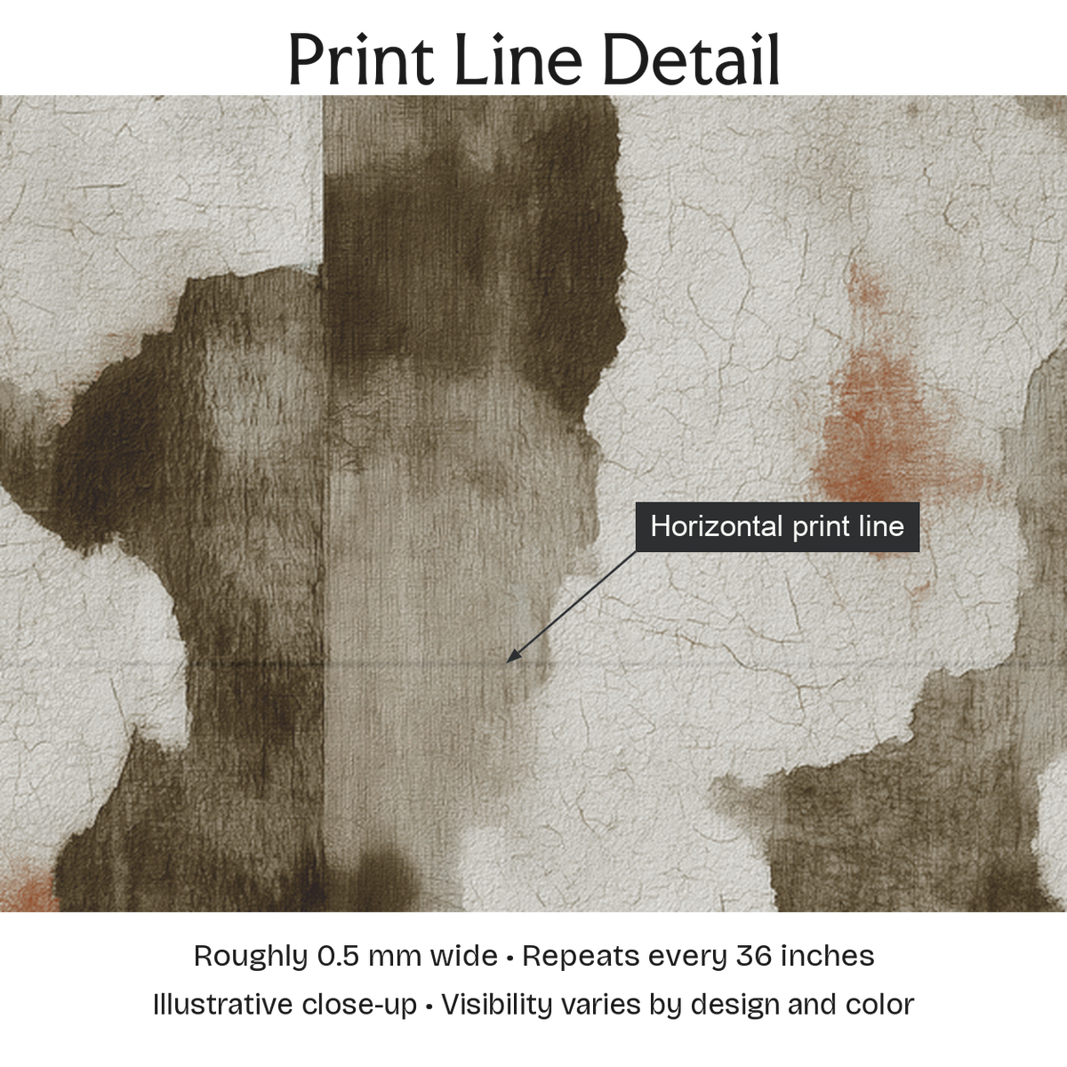 942275 — Print Line Detail. Illustrative close-up; visibility varies by design and color.