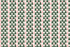 Cute watercolor Christmas tree pattern with green pines and pink trees on a cream background.