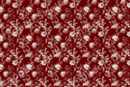 Elegant vintage botanical floral pattern featuring cream flowers on a deep burgundy background.