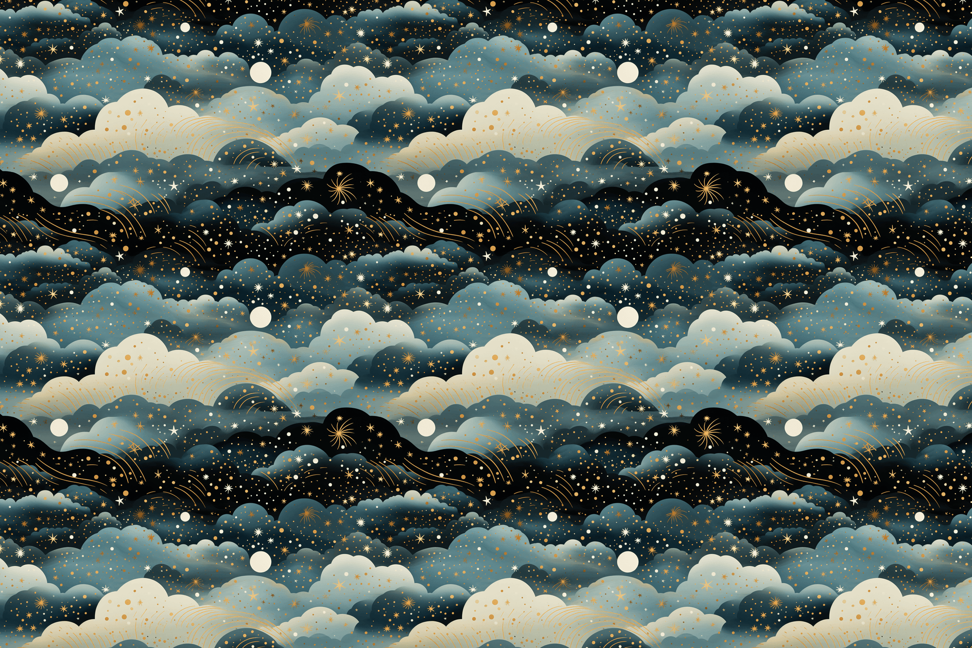 Celestial Clouds: Cosmic Wrapping Paper
