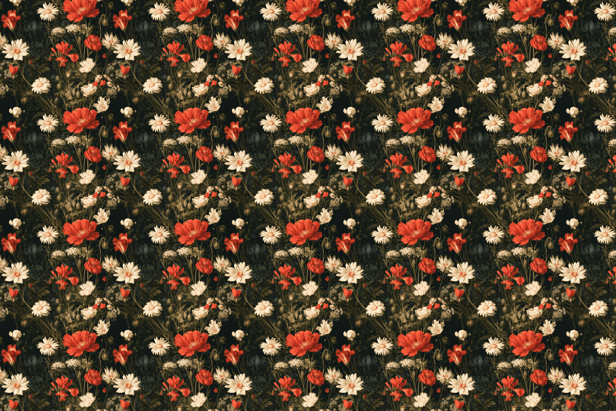 Old Meadows: Moody Botanical Wrapping Paper