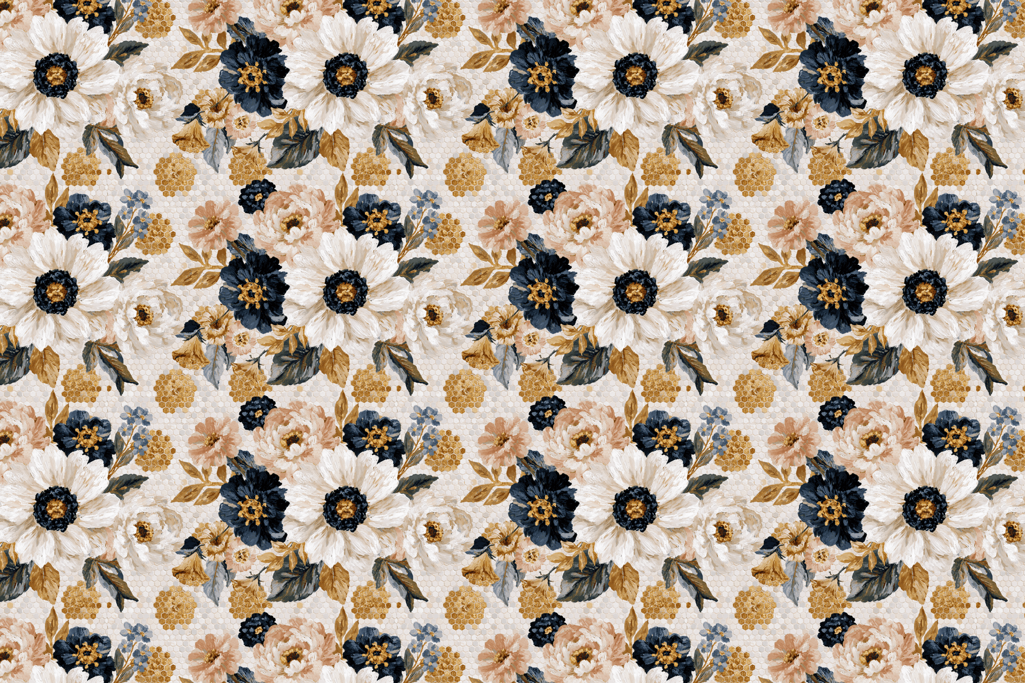 Baroque Beekeeper: Vintage Floral Wrapping Paper