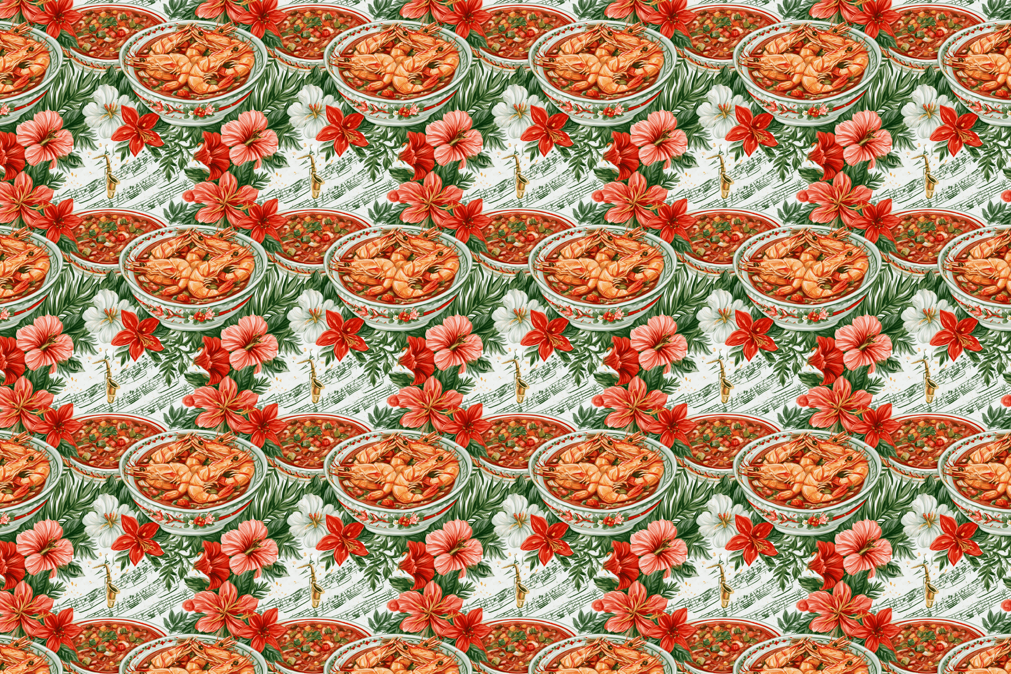 Crustacean Concerto: Cajun Jazz Wrapping Paper