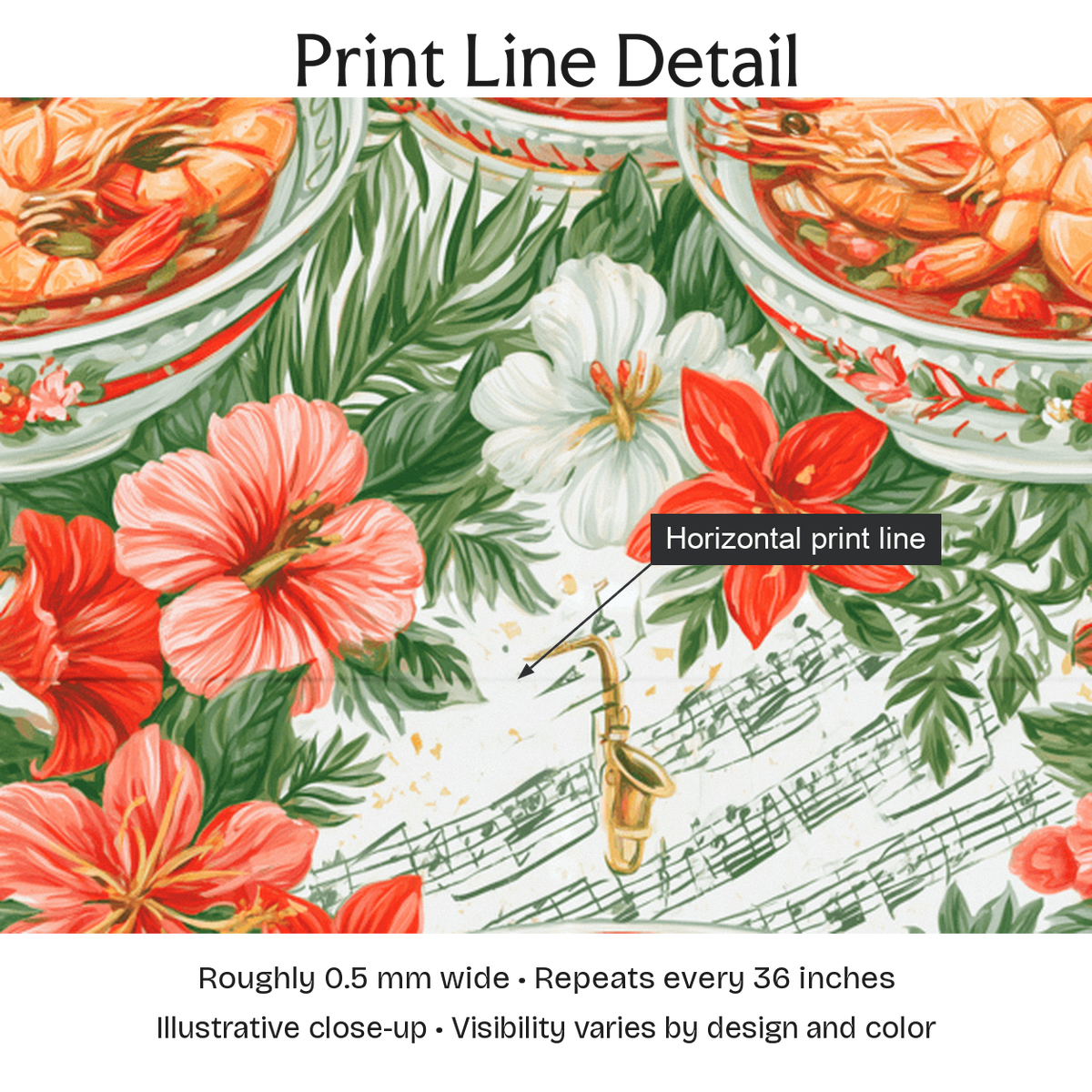 953502 — Print Line Detail. Illustrative close-up; visibility varies by design and color.