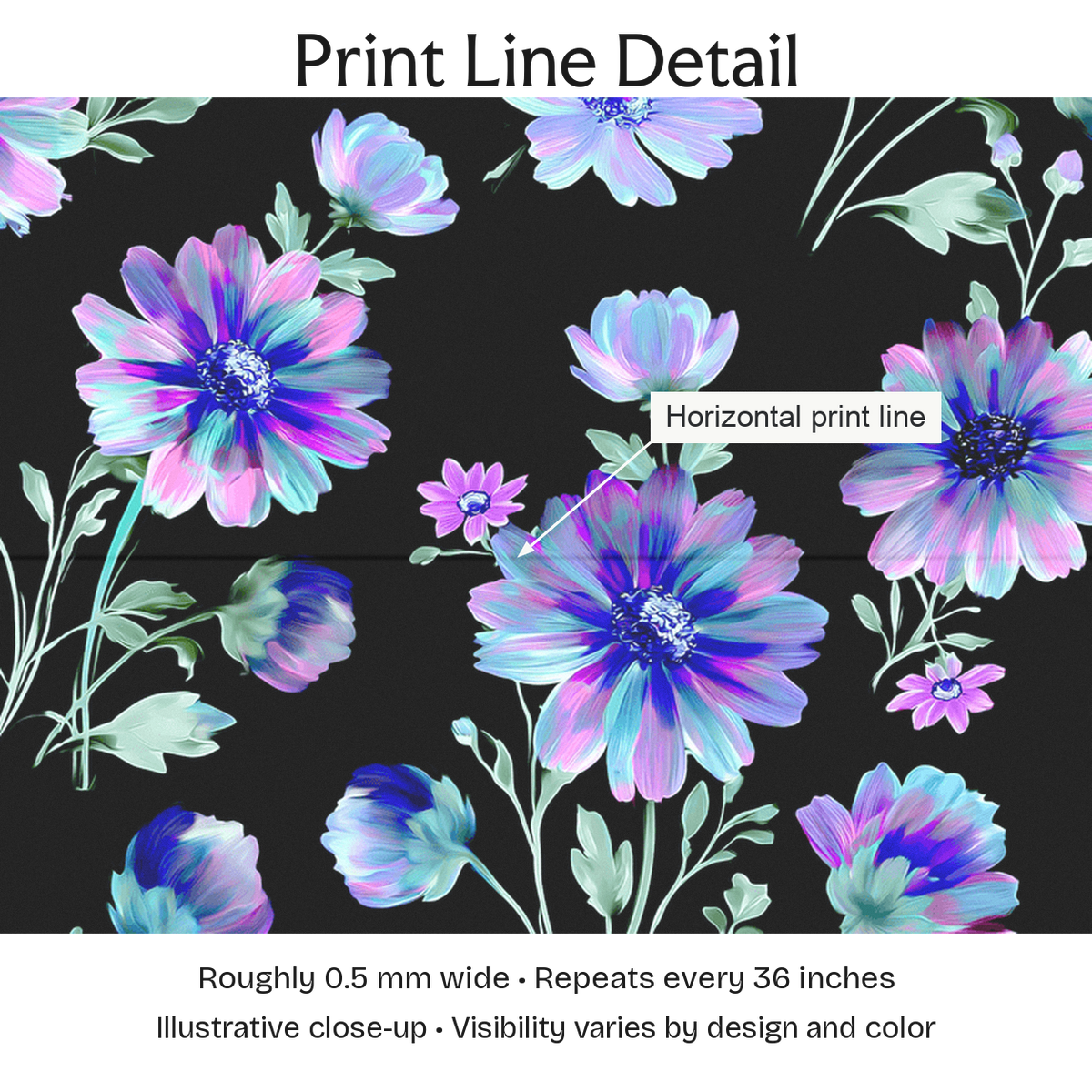 953819 — Print Line Detail. Illustrative close-up; visibility varies by design and color.