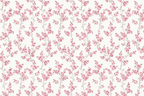 Elegant pink cherry blossom floral pattern with delicate vintage botanical branches on a cream background.