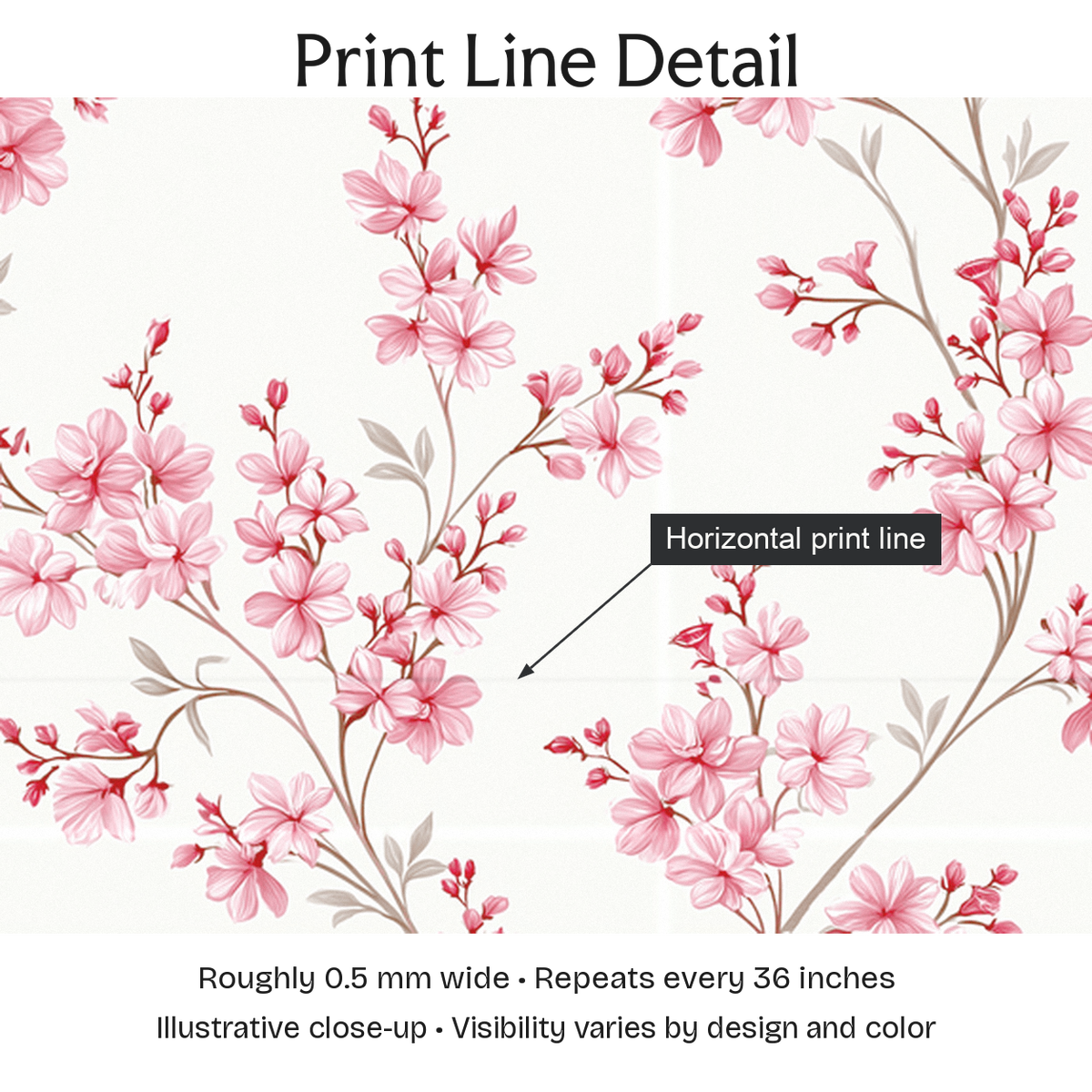 955702 — Print Line Detail. Illustrative close-up; visibility varies by design and color.