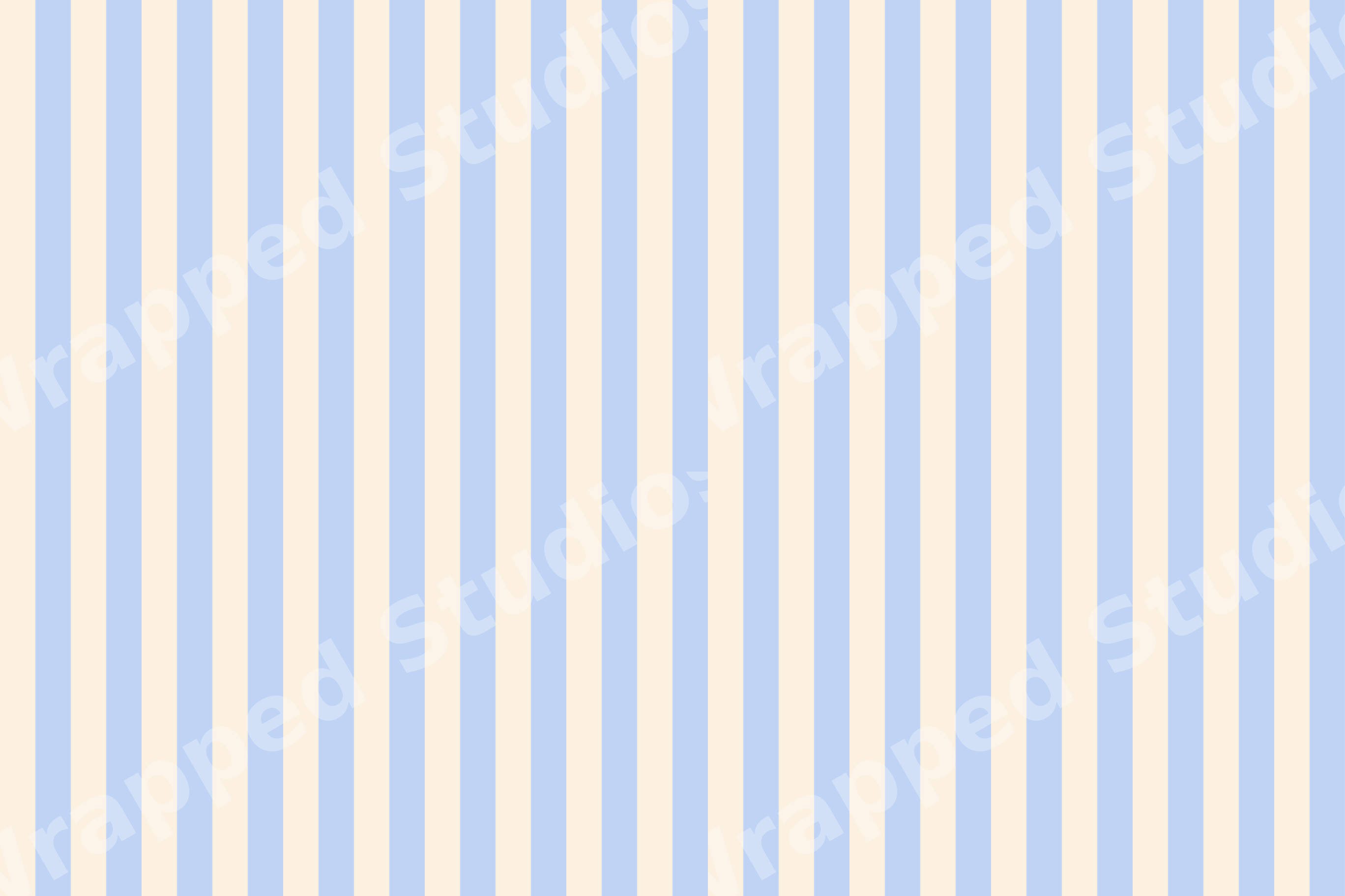 Pastel blue and cream vertical stripe pattern with a minimalist aesthetic.