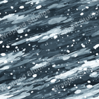 Abstract pattern with blue and white brushstrokes and dots creates a dynamic texture.