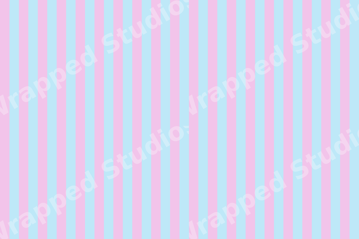 Minimalist striped pattern featuring alternating pastel pink and light blue vertical stripes.