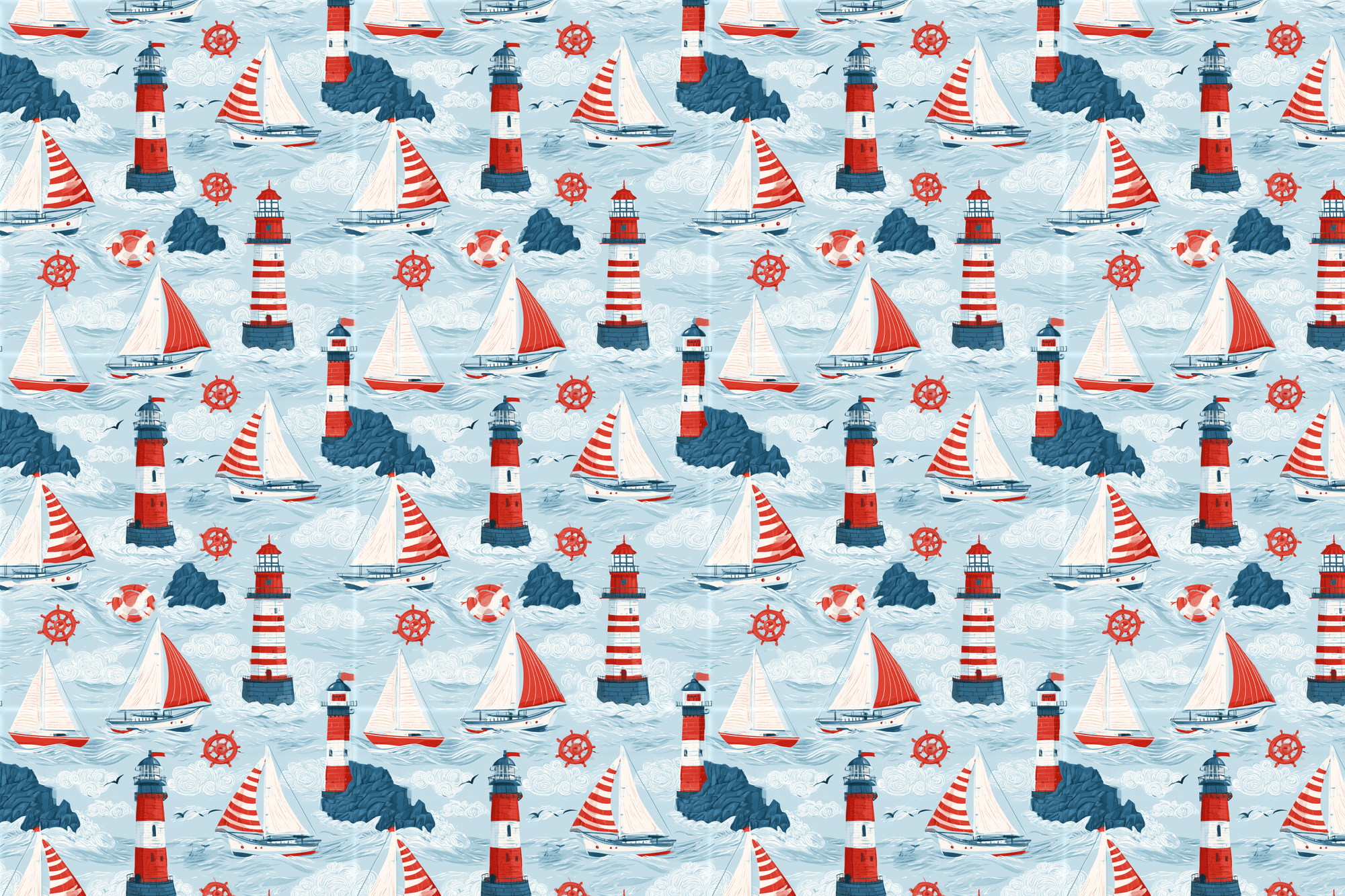 Ocean Odyssey: Nautical Watercolor Gift Wrap