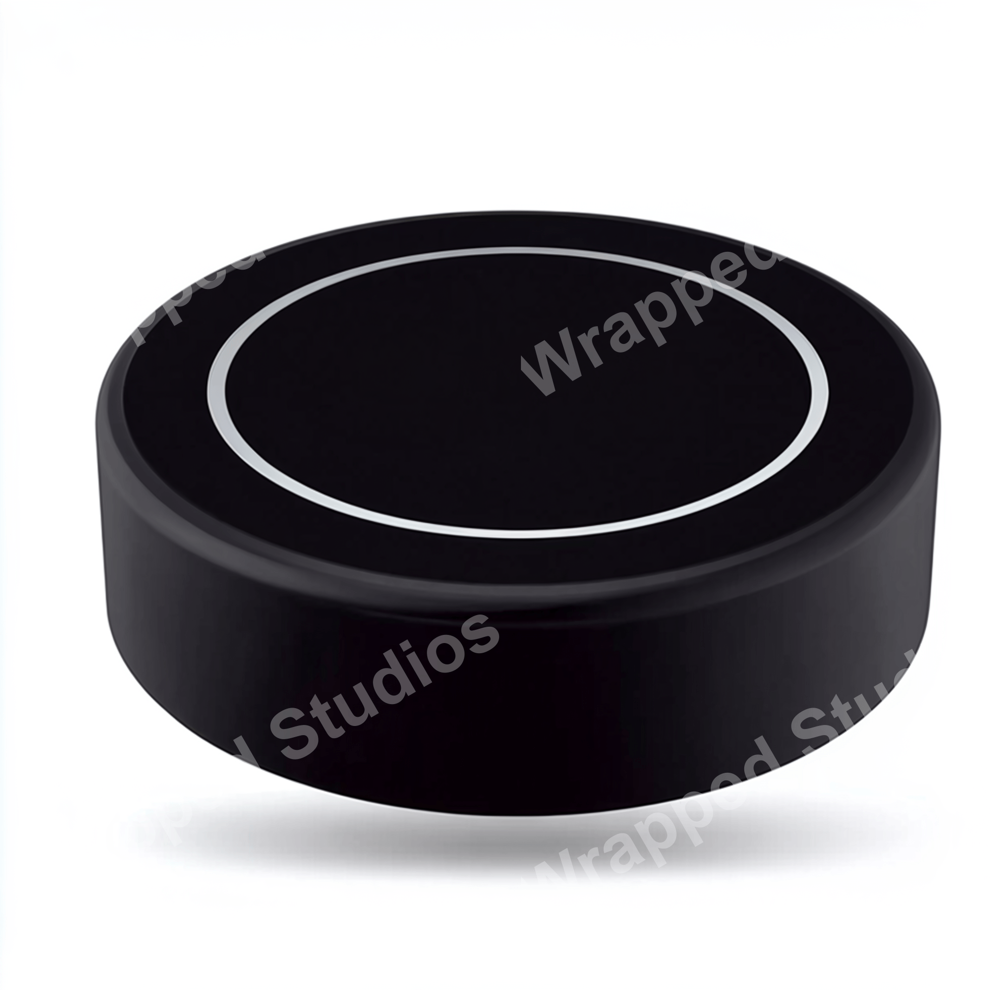 Sleek minimalist pattern of concentric circles in black and silver.