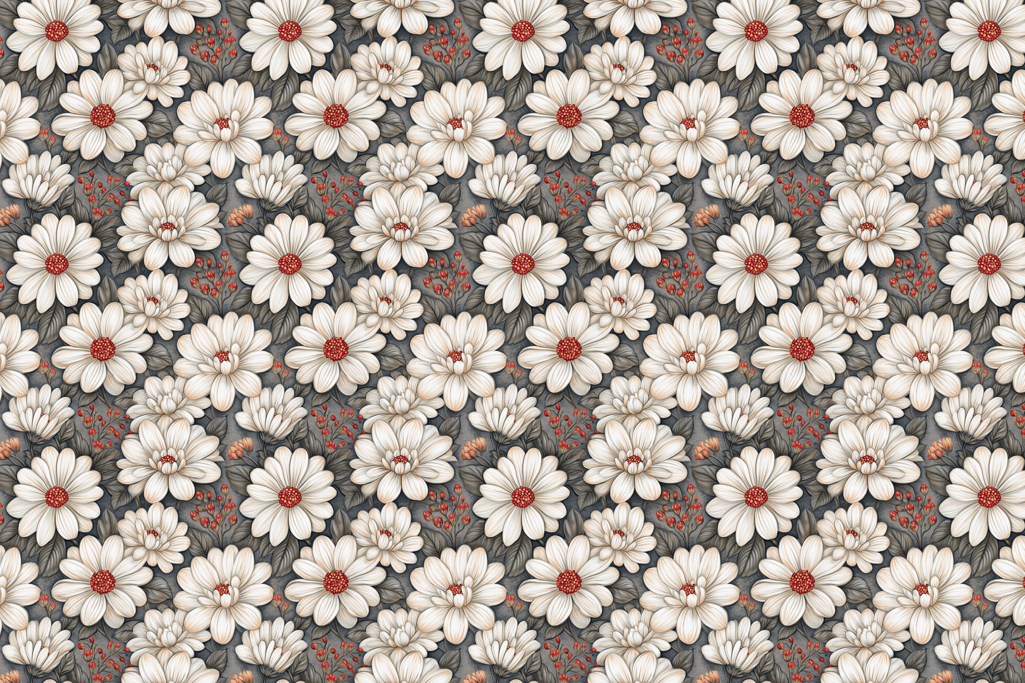 Vampire Meadow: Moody Floral Wrapping Paper