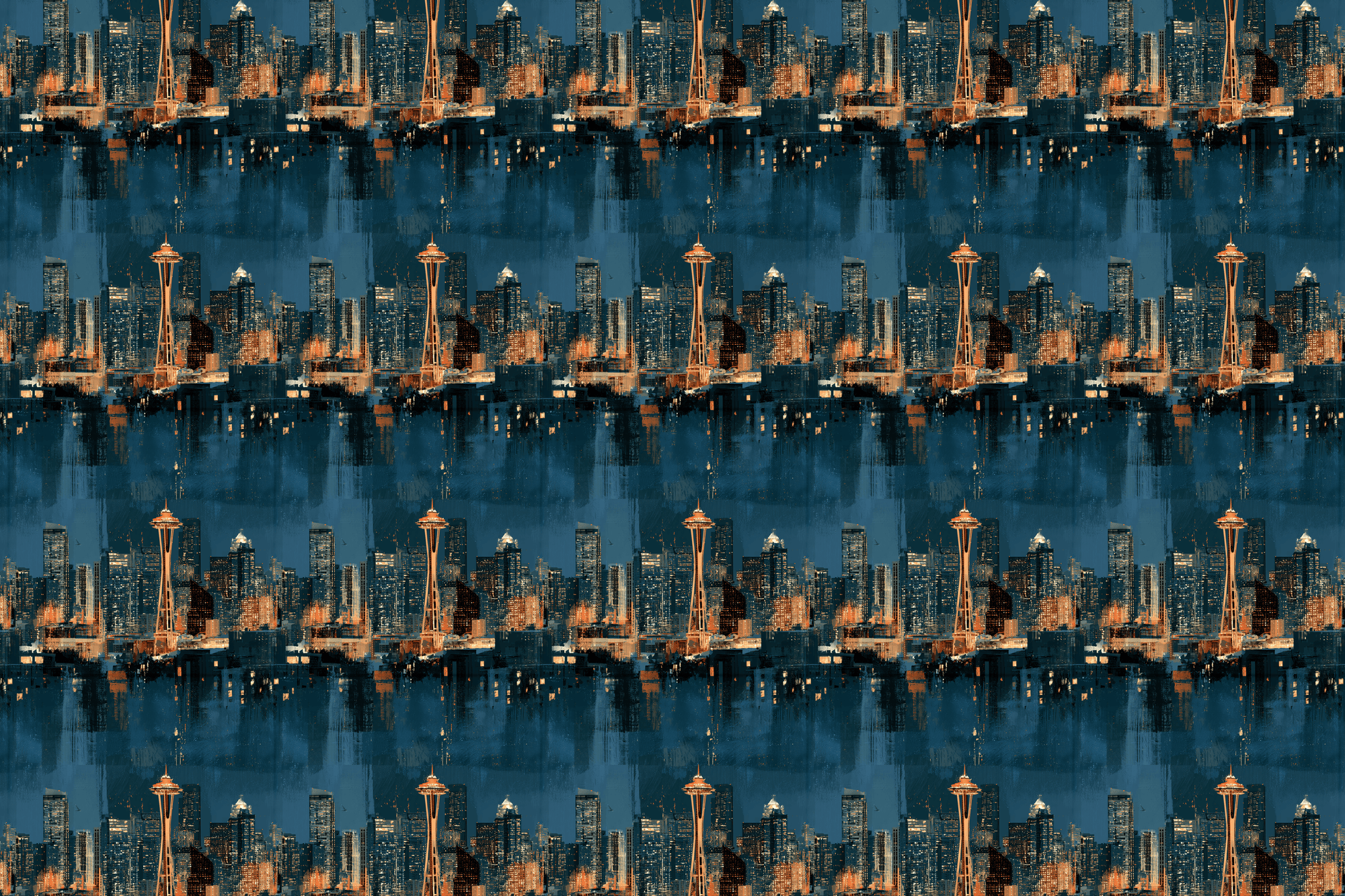 Emerald Insomnia: Seattle Skyline Wrapping Paper