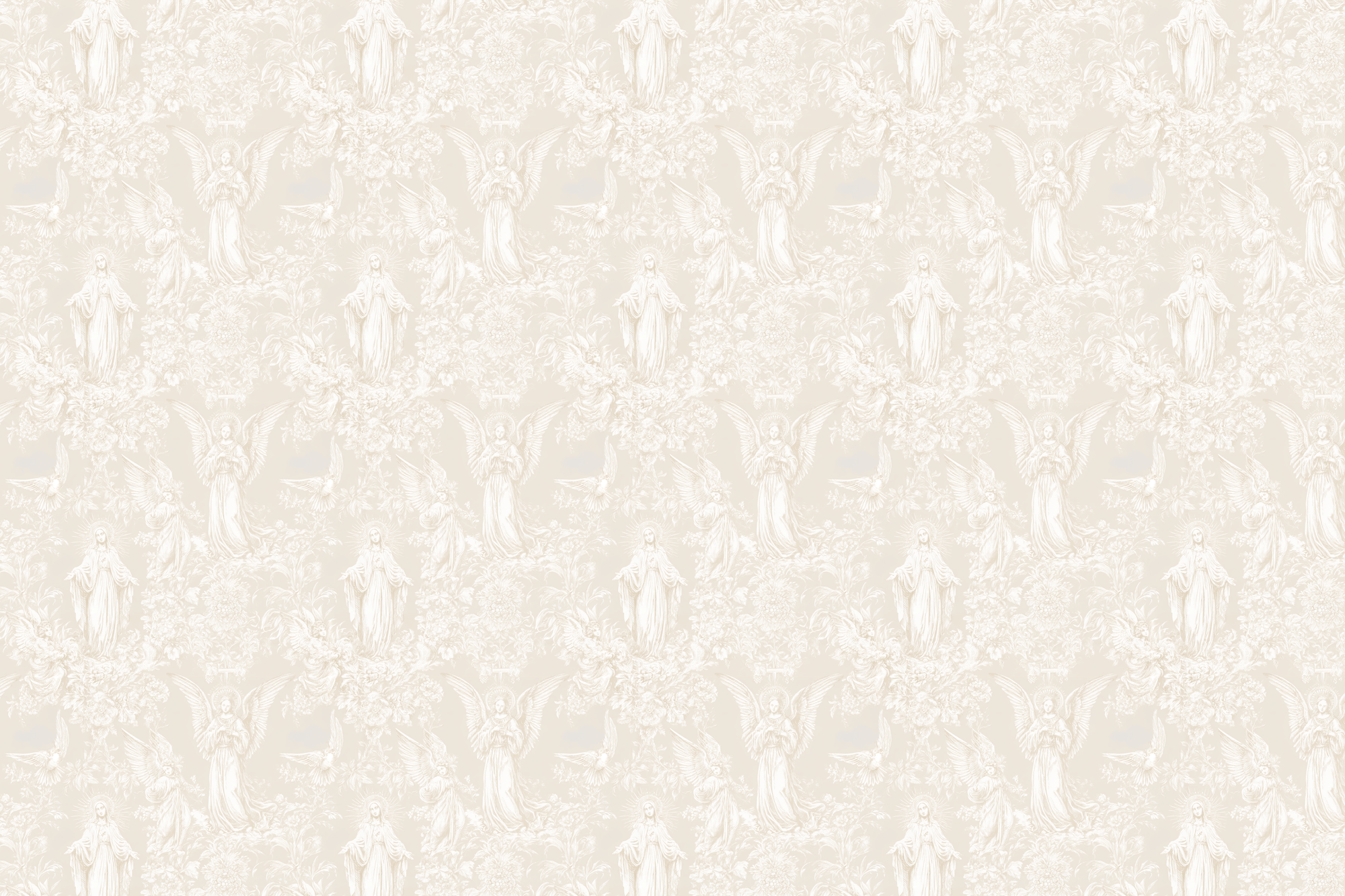 Saintly Serenity: Vintage Angel Christmas Wrapping Paper