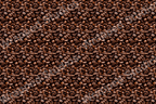 Seamless coffee bean pattern in shades of brown.