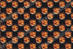 Seamless repeating pattern of whiskey glasses with ice on a dark background.