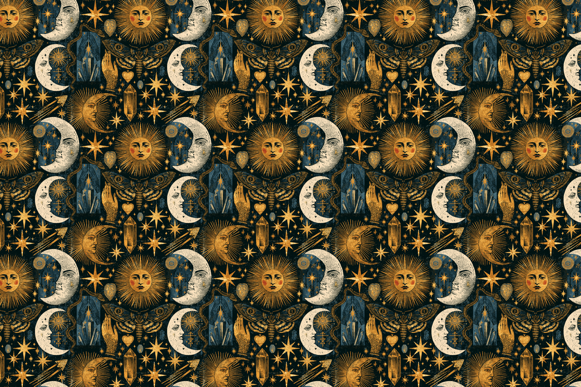 Witchy Insomnia: Celestial Gothic Wrapping Paper