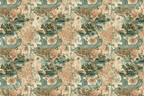 Antique map pattern featuring historic cityscapes and vintage ships in cream, muted teal, and terracotta red.