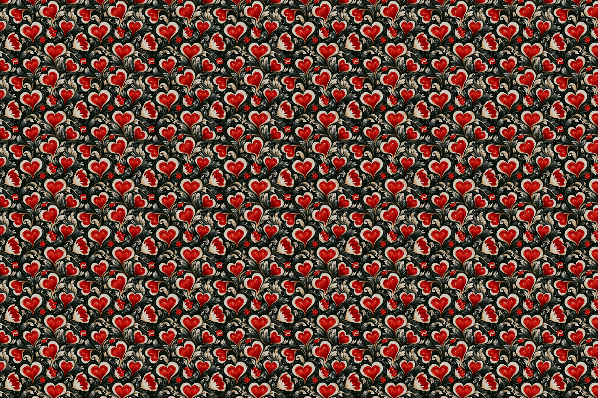 Elegant Valentine: Gothic Heart Gift Wrap