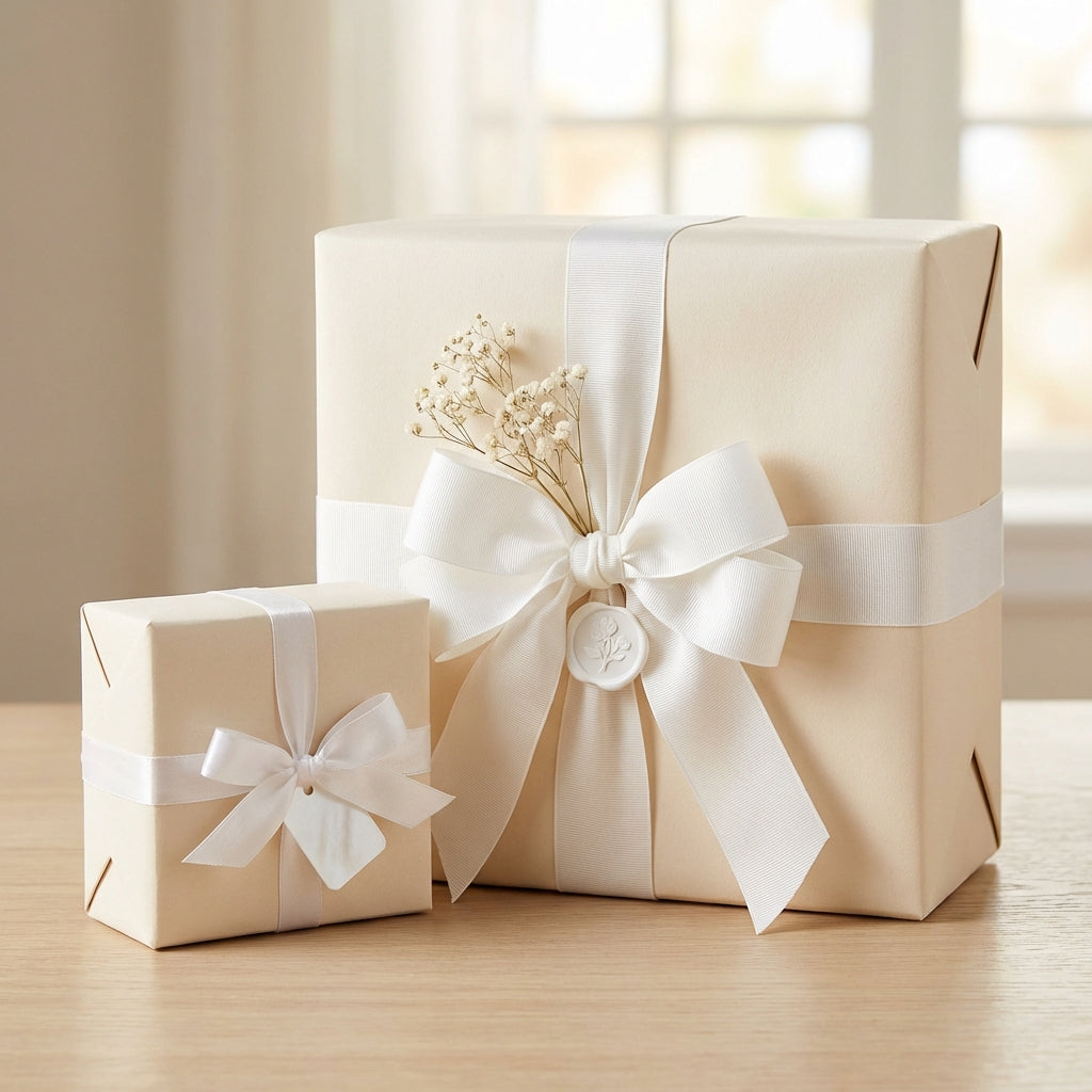 Antique White wrapping paper mockup 3