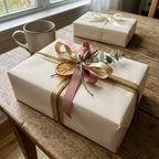 Antique White wrapping paper mockup 6