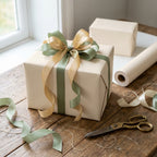 Antique White wrapping paper mockup 12