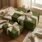 Army Green wrapping paper mockup 8