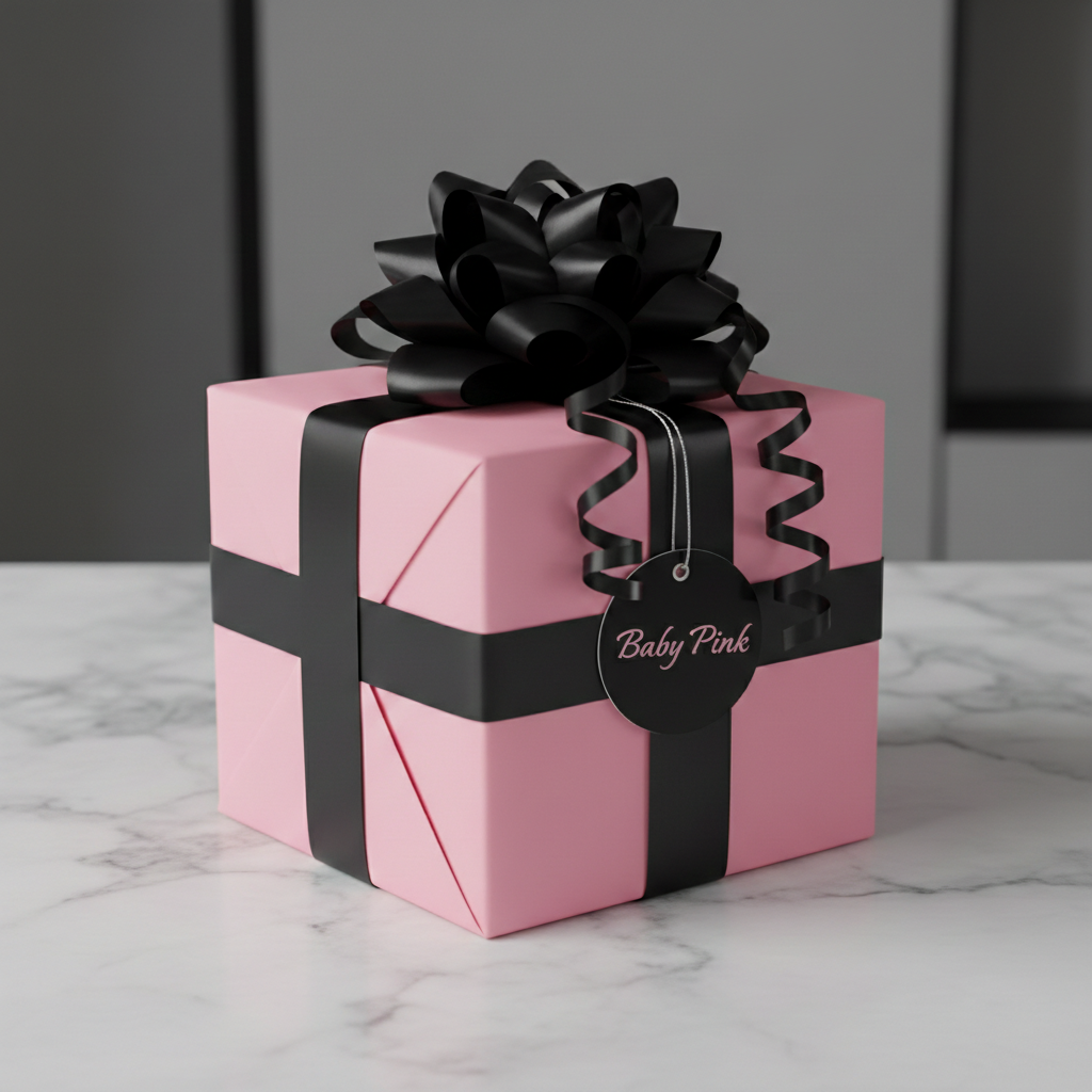 Baby Pink wrapping paper mockup 2