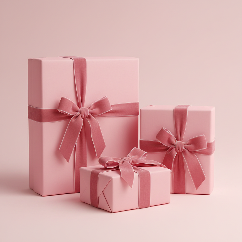 Baby Pink wrapping paper mockup 4