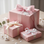 Baby Pink wrapping paper mockup 10