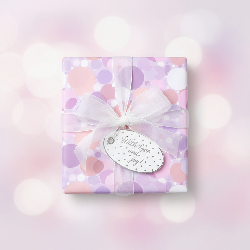 Soft Polka Dot Delight: Retro Soft Gift Wrap