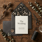 Midnight Meander: Botanical Black Wrapping Paper