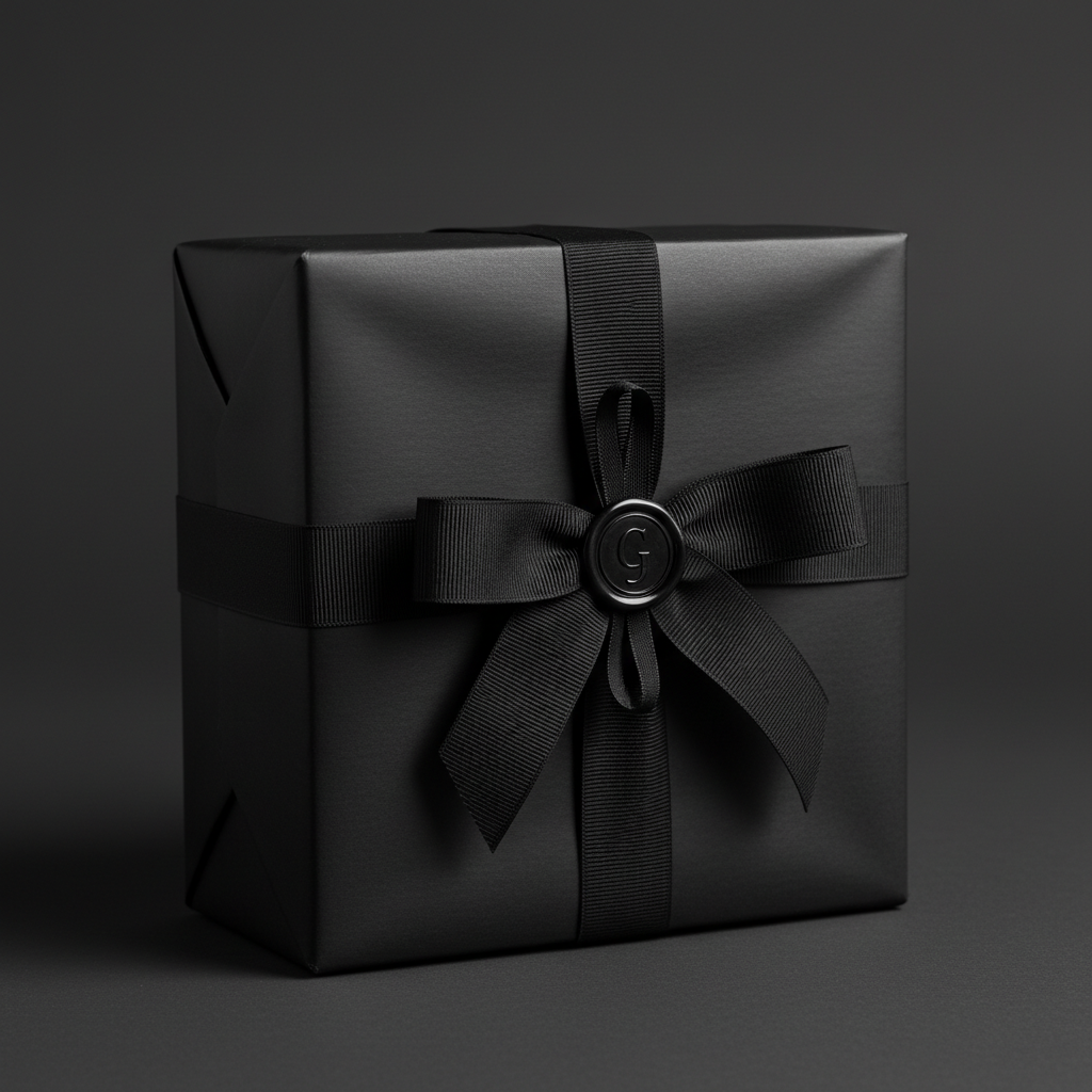 Midnight Black wrapping paper mockup 2