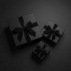 Midnight Black wrapping paper mockup 4