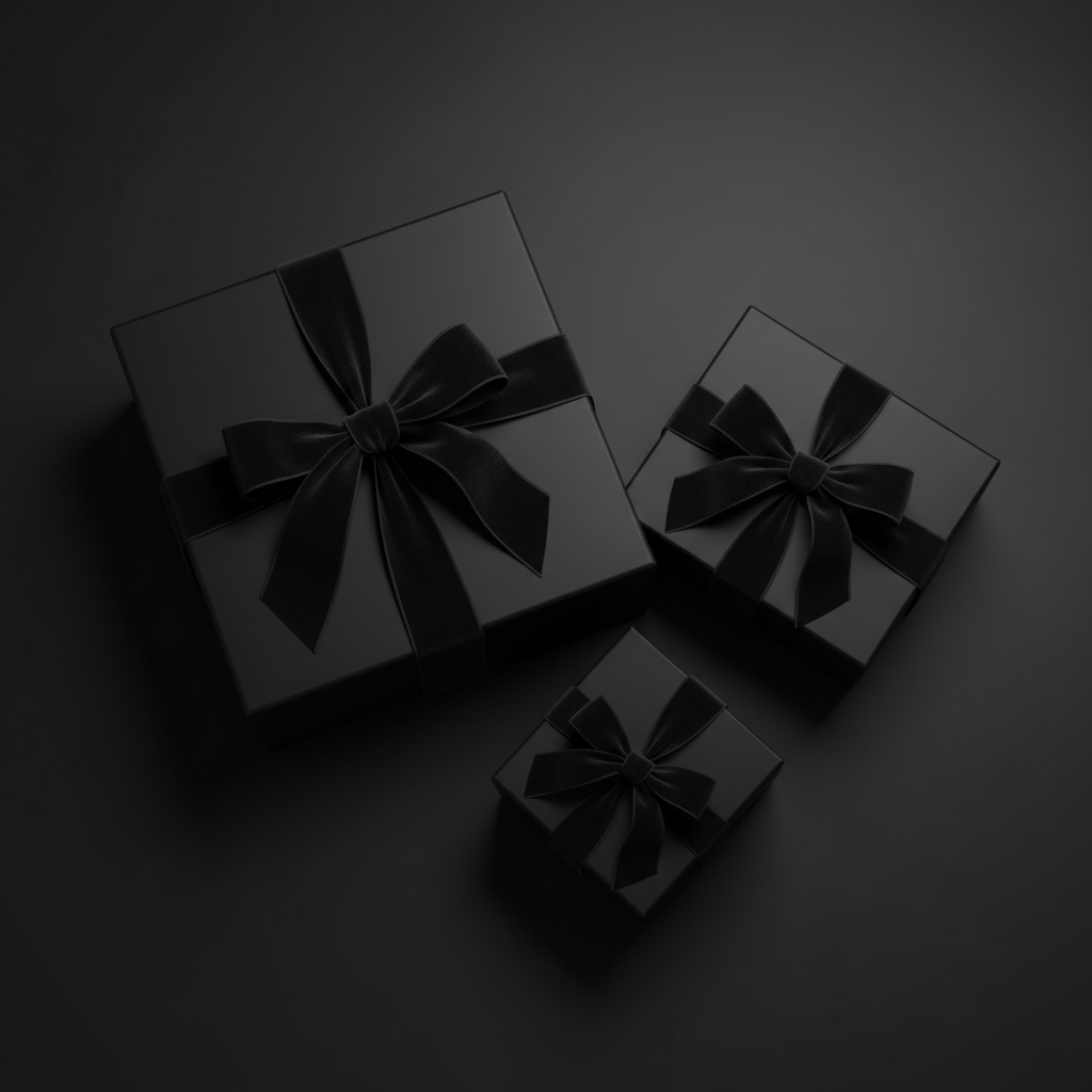 Midnight Black wrapping paper mockup 4