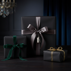 Midnight Black wrapping paper mockup 10