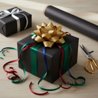Midnight Black wrapping paper mockup 12