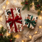 African American Christmas wrapping paper with Black Santa designs by Wrapped Studios.
