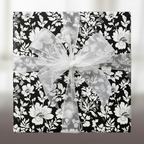 Black and White Blooms: Floral Gift Wrap
