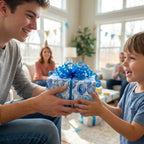 Breezy Blue Balloons: Watercolor Wrapping Paper