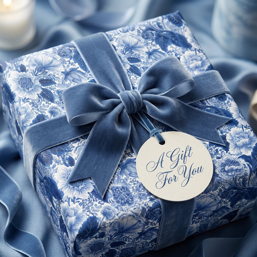 Peony Porcelain: Chinoiserie Floral Wrapping Paper