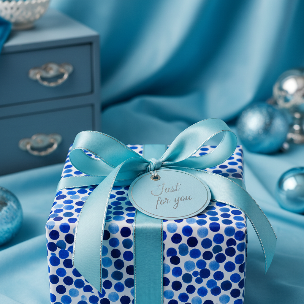 Blue On White On Blue: Premium Gift Wrap