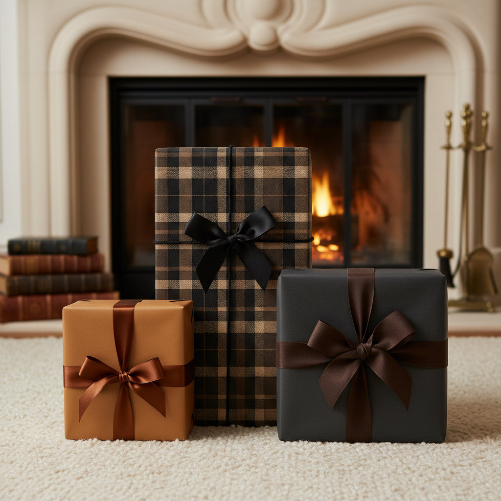 Grandpa's Couch: Brown Plaid Wrapping Paper