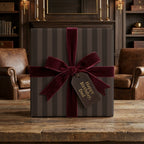 Quiet Dignity: Brown Striped Gift Wrap