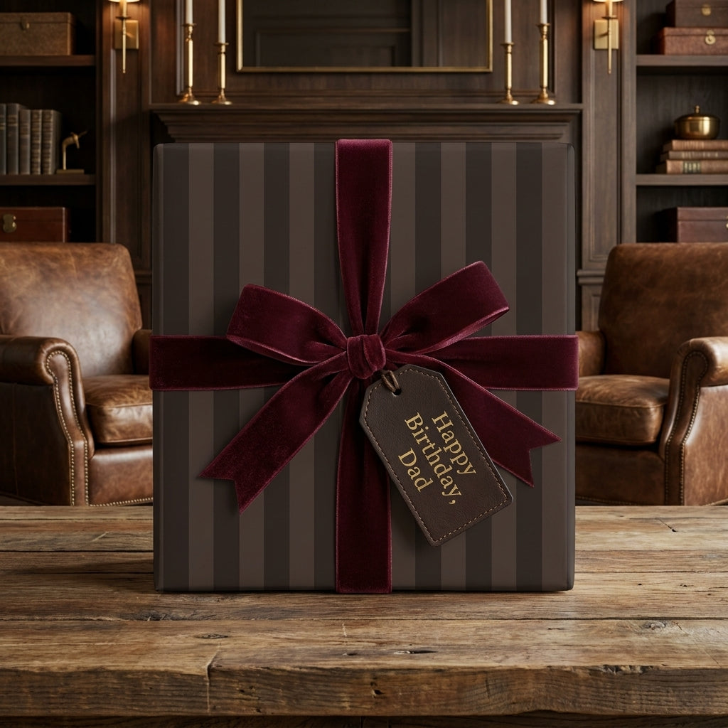 Quiet Dignity: Brown Striped Gift Wrap