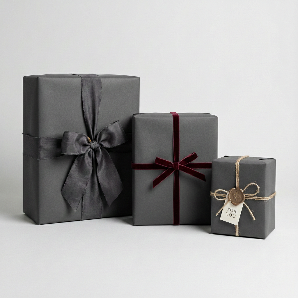 Charcoal wrapping paper mockup 1